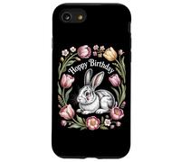 Cottagecore Hoppy Birthday Bunny Floral Nature Case for iPhone SE (2020) / 7/8