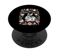 Cottagecore Hoppy Birthday Bunny Floral Nature PopSockets Adhesive PopGrip