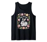 Cottagecore Hoppy Birthday Bunny Floral Nature Tank Top