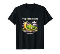 Cottagecore Kawaii Frog Dream Moon Lily Pad T-Shirt