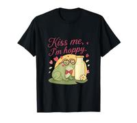 Cottagecore Kawaii Frog Kiss Me I’m Hoppy Graphic T-Shirt