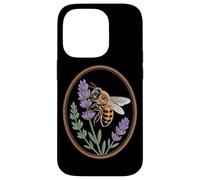 Cottagecore Lavender Bee Floral Herbal Meadow Emblem Case for iPhone 14 Pro