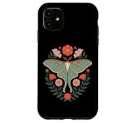 Cottagecore Luna Moth With Wildflower Botanical Wreath Case for iPhone 11