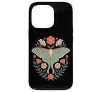 Cottagecore Luna Moth With Wildflower Botanical Wreath Case for iPhone 13 Pro