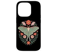 Cottagecore Luna Moth With Wildflower Botanical Wreath Case for iPhone 14 Pro