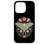 Cottagecore Luna Moth With Wildflower Botanical Wreath Case for iPhone 15 Pro Max