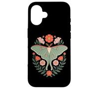 Cottagecore Luna Moth With Wildflower Botanical Wreath Case for iPhone 16