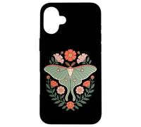 Cottagecore Luna Moth With Wildflower Botanical Wreath Case for iPhone 16 Plus