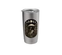 Cottagecore Monochrome Frog Reflective Pond Forest Foliage Stainless Steel Insulated Tumbler