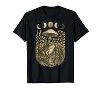 Cottagecore Monochrome Frog Reflective Pond Forest Foliage T-Shirt