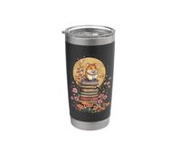 cottagecore Moon Mushroom Hamster Sitting on Book goblincore Stainless Steel Insulated Tumbler