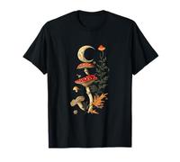 Cottagecore Moon Mushroom Whimsical Vintage T-Shirt