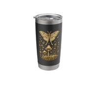 Cottagecore Moth Forest Mushrooms Plants Wildflowers Stainless Steel Insulated Tumbler