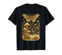 Cottagecore Moth Forest Mushrooms Plants Wildflowers T-Shirt