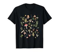Cottagecore Mushroom Aesthetic Dark Academia Goblincore T-Shirt, Men, Black, Large