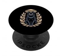 Cottagecore Mushroom Cat Laurel Wreath Woodland Aesthetic PopSockets Adhesive PopGrip