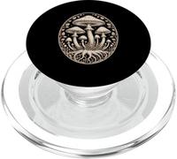 Cottagecore Mushroom Grove Botanical Oval Emblem PopSockets PopGrip for MagSafe