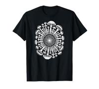 Cottagecore Mushroom Mandala and Wild Forest Fungi Nature T-Shirt