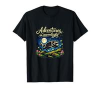 Cottagecore Night Crew Raccoon Moonlight Adventures T-Shirt