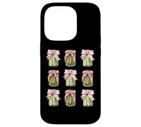 Cottagecore Pickle Jars with Bows Funny Food Case for iPhone 14 Pro