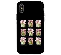 Cottagecore Pickle Jars with Bows Funny Food Case for iPhone X/XS