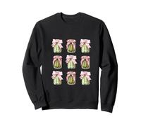 Cottagecore Pickle Jars with Bows Funny Food Sweatshirt