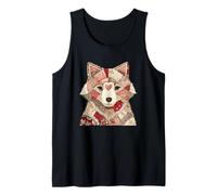 Cottagecore Quilted Woodland Fox with Heart Tank Top
