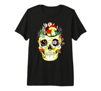 Cottagecore Skull Mushroom Retro Boho Men Women Goth Vintage Premium T-Shirt