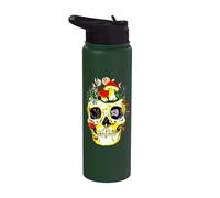Cottagecore Skull Mushroom Retro Men Women Goth Goblincore Stainless Steel Insulated Water Bottle