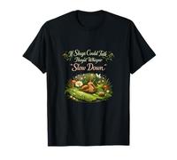 Cottagecore Slug Life Slow Down Quote Design T-Shirt