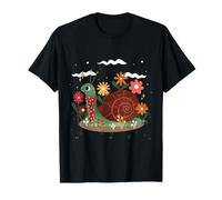 cottagecore Snail Nature Floral Garden Whimsical Bug Insect T-Shirt
