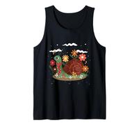 cottagecore Snail Nature Floral Garden Whimsical Bug Insect Tank Top