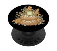 Cottagecore Sourdough Frog Bread Funny Bakery Baking Art PopSockets Adhesive PopGrip