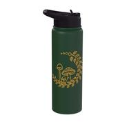 Cottagecore Toadstool Fly Agaric Line Art Foraging Mushroom Stainless Steel Insulated Water Bottle