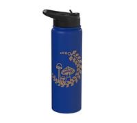 Cottagecore Toadstool Fly Agaric Line Art Foraging Mushroom Stainless Steel Insulated Water Bottle
