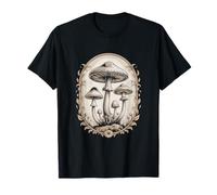Cottagecore Vintage Woodland Mushroom Fungi Botanical Frame T-Shirt