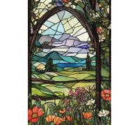Cottagecore Wildflower 22 Retro Notebook: Rustic Floral Journal for Women and Girls. Art Nouveau-inspired stained glass. A Touch of Cute Vintage Charm. Perfect for Gifts.