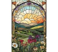Cottagecore Wildflower 27 Retro Notebook: Rustic Floral Journal for Girls and Woman. Art Nouveau-inspired stained glass. A Touch of Cute Vintage Charm. Perfect for Gifts