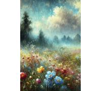 Cottagecore Wildflower 36 Retro Notebook: Rustic Floral Journal for Women and Girls. A Touch of Cute Vintage Charm. Inspired by Impressionism. Perfect for Gifts.