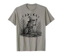 Cottagecore Wizard Frog Lover Cute Toad Snail Moon Phases T-Shirt