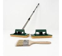 CottageWright Complete Decking Applicator Kit Telescopic Sponge Brushes And 100mm Edge Brush