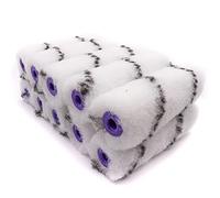 COTTAM 4 Inch Nylon Mini Roller Sleeves 10 Pack for Epoxy & Oil Coatings | Medium-pile solvent-resistant fill, tough on harsh chemicals & glass-filled resins, high-tack on uneven surfaces, own-bearing