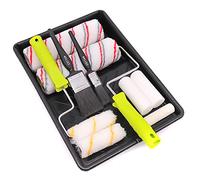 COTTAM | 9 Inch Paint Roller and Tray Set | Emulsion Non Drip Paint Roller Sleeves | Gloss Paint Brushes | Decorating Set for Ceiling, Walls, Doors & Trim