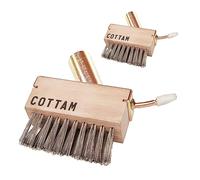 COTTAM | Garden Patio Weed Brush Tools | Heavy Duty Angled Steel Wire Replacement Head With Bracket & Scraper | Multipack (x2)