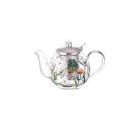 Cottea 1000ml/35oz Hand Painted Pattern Glass Teapot for Stove top,Tea Pot for Loose Tea,Glass Tea Kettle with Infuser,1 Pack.(Butterfly)