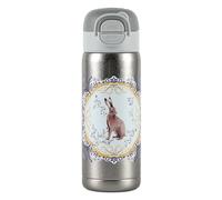 Cottea 17oz/500ml Insulated Bottles,Security Lock Titanium Water Bottle with Straw,Non-Slip Travel Mugs Insulated for Hot and Cold,1 Pack. (Hare)