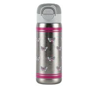 Cottea 17oz/500ml Insulated Bottles,Security Lock Titanium Water Bottle with Straw,Non-Slip Travel Mugs Insulated for Hot and Cold,1 Pack. (Butterflies)