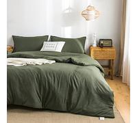 COTTEBED Ultra-Soft Cozy Twin Bedding Comforter Sets Bed, Lightweight All Season Use Warm Fluffy, Made with Washed PolyCotton Microfiber Fabric,1 Comforter 1 Pillow Sham, Twin/Twin XL Dark Olive Green