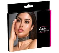 Cottelli Accessoires Women's Rhinestone Choker Black 36 cm