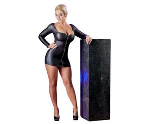 Cottelli - Black Party Dress with Rhinestone Zipper - M